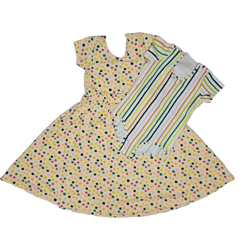 Alice + Ames Girls Bundle Size 10 Two Summer Sleeve Bodysuits One Play Skirt